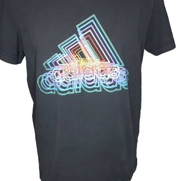 Adidas Men's Climalite Future Bos Crew-neck T-shirt Black Medium - Picture 2 of 10